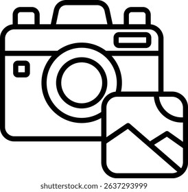 Camera Icon Line Vector Illustration