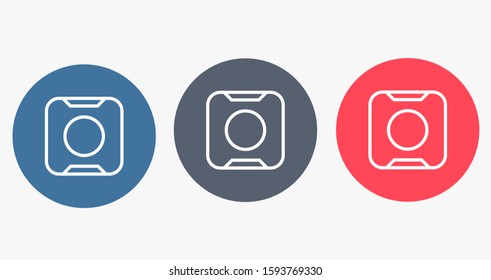 Camera icon line vector isolated on white background. Camera icon line vector for web site, app, ui and logo. Creative concept 
