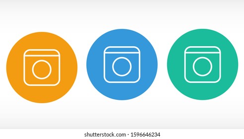 Camera icon line vector isolated on white background. Camera icon line vector for web site, app, ui and logo. Creative concept 