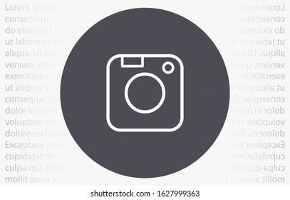 Camera icon line vector isolated on white background. Camera icon line vector for web site, app, ui and logo. Creative concept