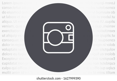 Camera icon line vector isolated on white background. Camera icon line vector for web site, app, ui and logo. Creative concept