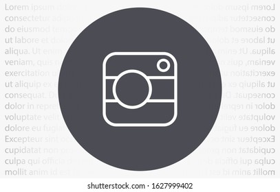 Camera icon line vector isolated on white background. Camera icon line vector for web site, app, ui and logo. Creative concept