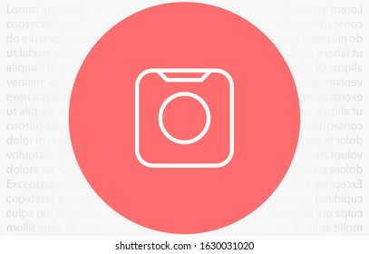 Camera icon line vector isolated on white background. Camera icon line vector for web site, app, ui and logo. Creative concept