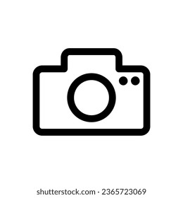 Icono de cámara. Ilustración del vector de iconos de contorno de cámara de estilo lineal