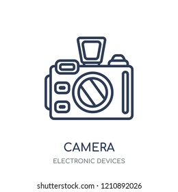 Camera icon. Camera linear symbol design from Electronic devices collection.