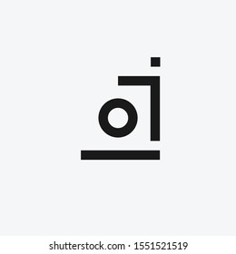 Camera icon logo design outline flat vector.