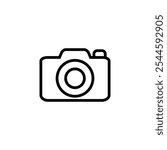 Camera icon logo design. photo camera sign and symbol. photography icon.