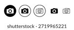 Camera icon logo design. photo camera sign and symbol. photography icon.