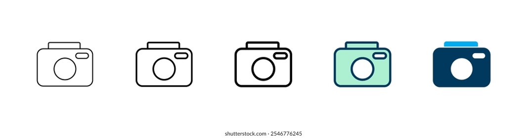 Camera icon logo design. photo camera sign and symbol. photography icon.