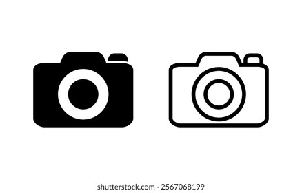 Camera icon logo design. photo camera sign and symbol. photography icon.