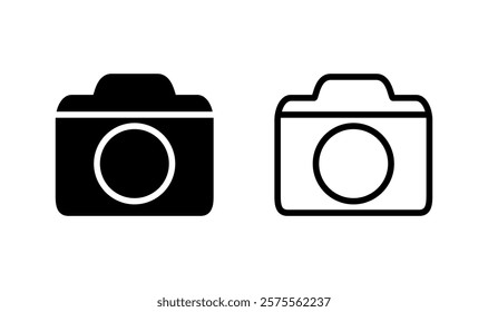 Camera icon logo design. photo camera sign and symbol. photography icon.