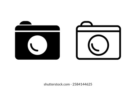 Camera icon logo design. photo camera sign and symbol. photography icon.