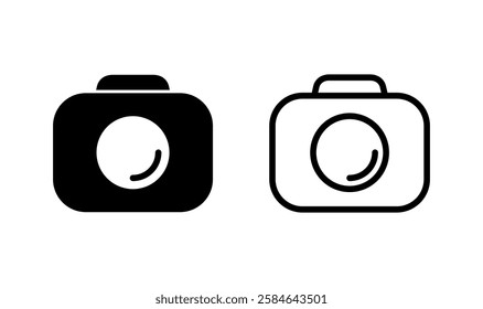 Camera icon logo design. photo camera sign and symbol. photography icon.