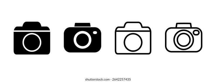 Camera icon logo design. photo camera sign and symbol. photography icon.