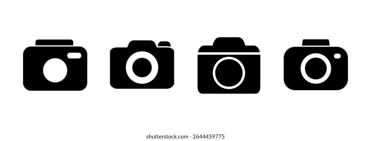 Camera icon logo design. photo camera sign and symbol. photography icon.