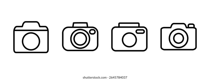 Camera icon logo design. photo camera sign and symbol. photography icon.