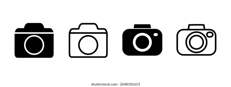 Camera icon logo design. photo camera sign and symbol. photography icon.