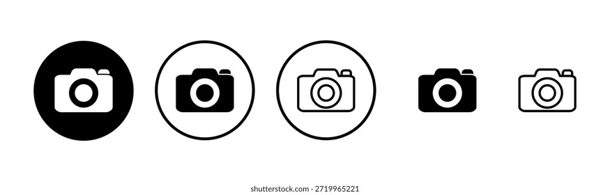 Ícone da câmera logotipo design. símbolo e símbolo da câmera da foto. ícone da fotografia.