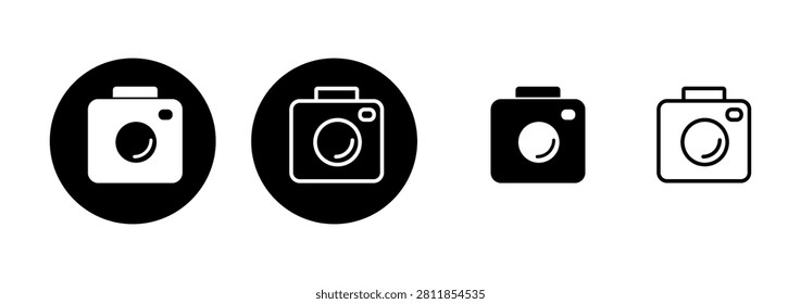 Camera icon logo design. photo camera sign and symbol. photography icon.