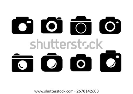 Camera icon logo design. photo camera sign and symbol. photography icon.