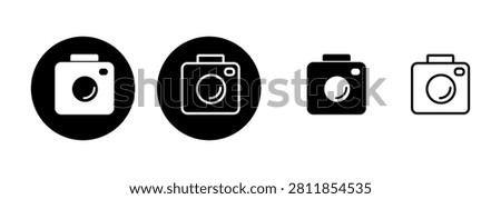 Camera icon logo design. photo camera sign and symbol. photography icon.