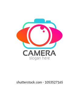 Camera Icon Logo Design Template. Photography Vector Illustration on white  background