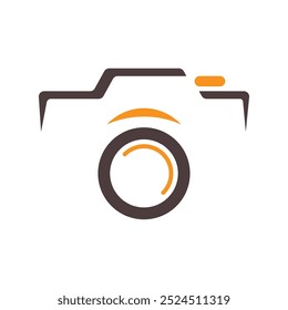 Camera icon logo design template