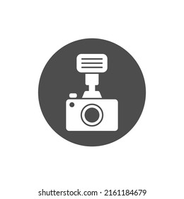 Camera icon logo flat design illustration template vector