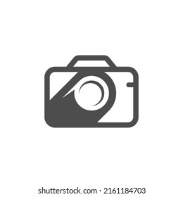 Camera icon logo flat design illustration template vector