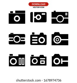 camera icon or logo isolated sign symbol vector illustration - Collection of high quality black style vector icons
