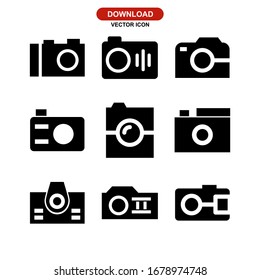 camera icon or logo isolated sign symbol vector illustration - Collection of high quality black style vector icons
