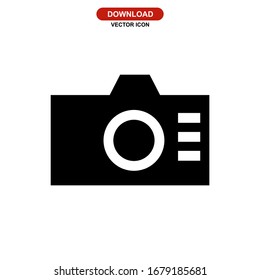 camera icon or logo isolated sign symbol vector illustration - high quality black style vector icons

