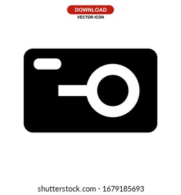 camera icon or logo isolated sign symbol vector illustration - high quality black style vector icons

