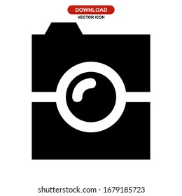 camera icon or logo isolated sign symbol vector illustration - high quality black style vector icons
