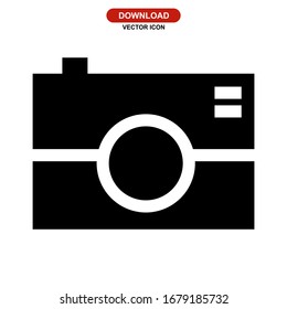 camera icon or logo isolated sign symbol vector illustration - high quality black style vector icons
