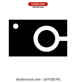 camera icon or logo isolated sign symbol vector illustration - high quality black style vector icons
