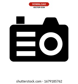 camera icon or logo isolated sign symbol vector illustration - high quality black style vector icons
