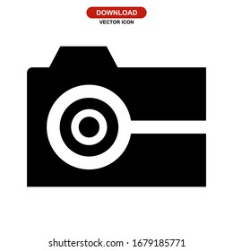 camera icon or logo isolated sign symbol vector illustration - high quality black style vector icons
