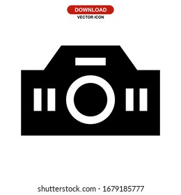 camera icon or logo isolated sign symbol vector illustration - high quality black style vector icons
