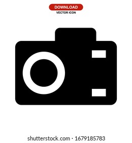camera icon or logo isolated sign symbol vector illustration - high quality black style vector icons
