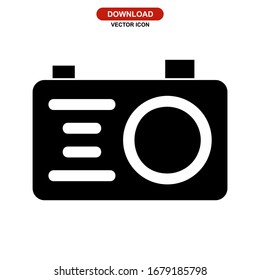 camera icon or logo isolated sign symbol vector illustration - high quality black style vector icons
