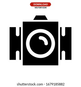 camera icon or logo isolated sign symbol vector illustration - high quality black style vector icons
