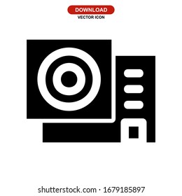 camera icon or logo isolated sign symbol vector illustration - high quality black style vector icons
