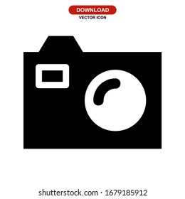 camera icon or logo isolated sign symbol vector illustration - high quality black style vector icons
