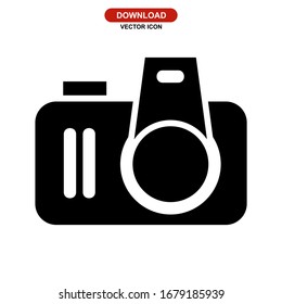 camera icon or logo isolated sign symbol vector illustration - high quality black style vector icons
