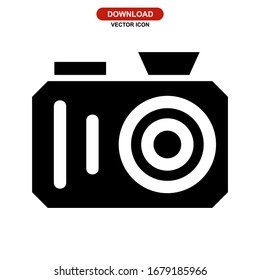camera icon or logo isolated sign symbol vector illustration - high quality black style vector icons
