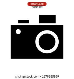 camera icon or logo isolated sign symbol vector illustration - high quality black style vector icons
