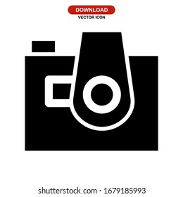 camera icon or logo isolated sign symbol vector illustration - high quality black style vector icons
