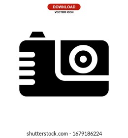 camera icon or logo isolated sign symbol vector illustration - high quality black style vector icons
