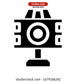 camera icon or logo isolated sign symbol vector illustration - high quality black style vector icons
